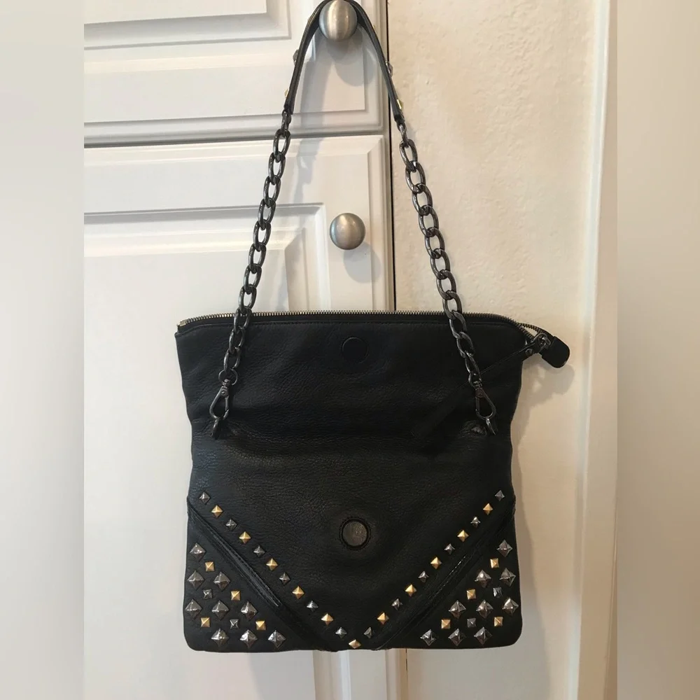 MCM Visetos Satchel Studded.